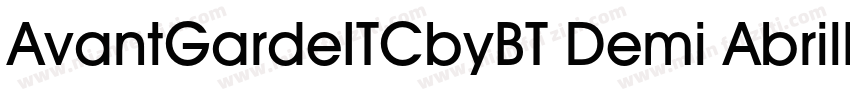 AvantGardeITCbyBT Demi AbrilFatface字体转换